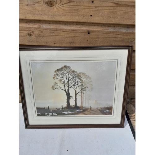 61 - 4 x prints : Frosty Morning , Friendly Persuasion by G Coulson , Autumn Calm at Ullswater & F Arnold... 