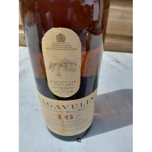 62 - A rare 1 Litre bottle of Lagavulin 16 year old single malt whisky, LLJA 0001902 bottled before the D... 