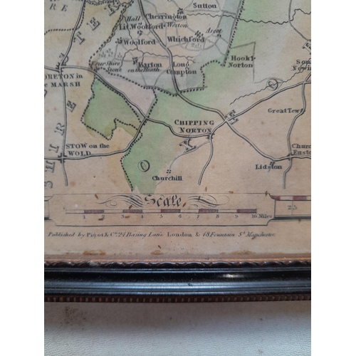 67 - J Pigot & Co. print of map of Warwickshire