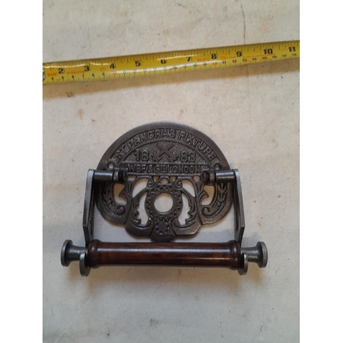177 - Cast iron Railway toilet roll holder