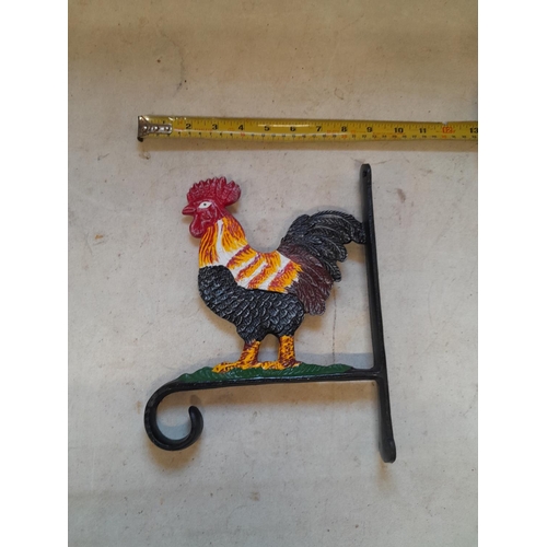 181 - Cast iron chicken hanging basket bracket