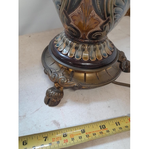 212 - Royal Doulton stoneware table lamp in good order