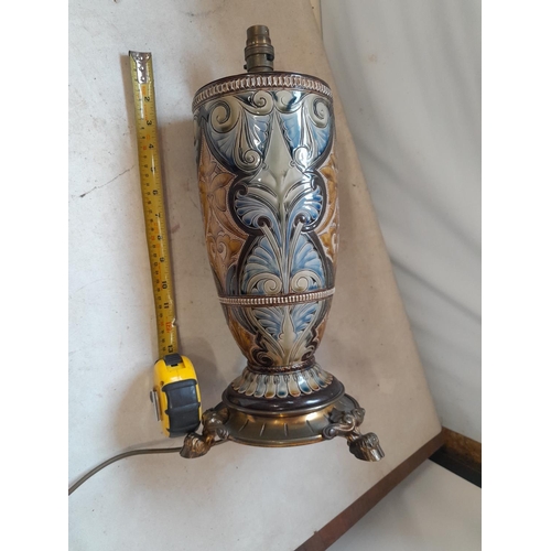 212 - Royal Doulton stoneware table lamp in good order