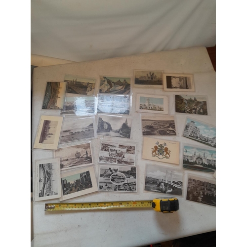 226 - Incomplete and partially made Airfix model with early - mid 20th century black and white and coloure... 