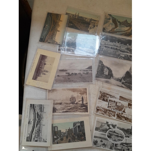 226 - Incomplete and partially made Airfix model with early - mid 20th century black and white and coloure... 