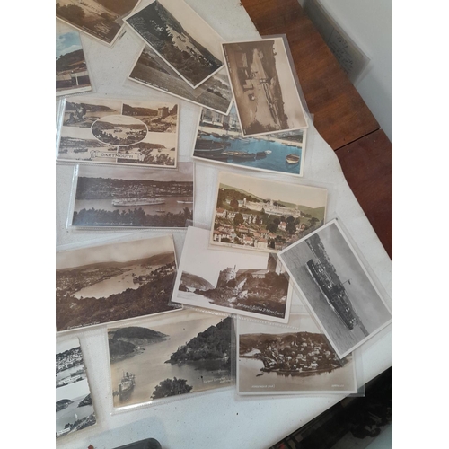 226 - Incomplete and partially made Airfix model with early - mid 20th century black and white and coloure... 