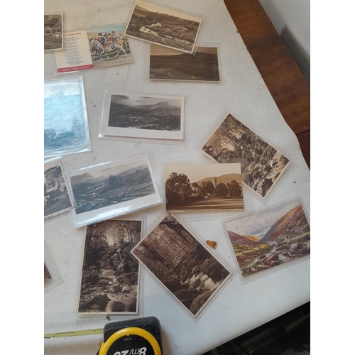226 - Incomplete and partially made Airfix model with early - mid 20th century black and white and coloure... 
