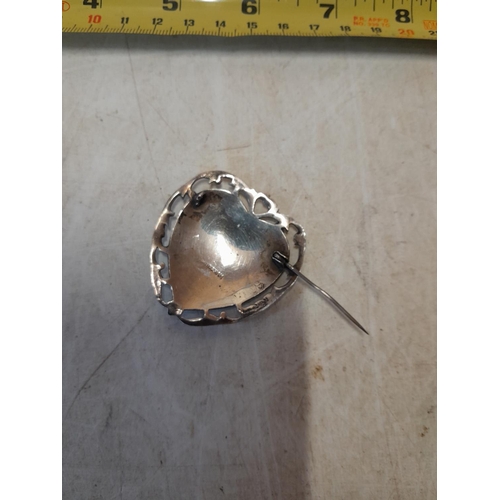 271 - Thai silver and niello work brooch