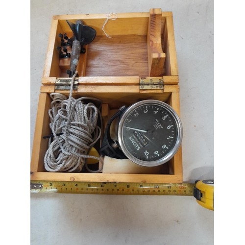 82 - Scarce vintage Wasps Instruments Marine log comprising of 1 x speed and distance unit, impeller and ... 