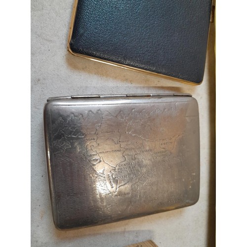 87 - Collection of various plated and other cigarette cases