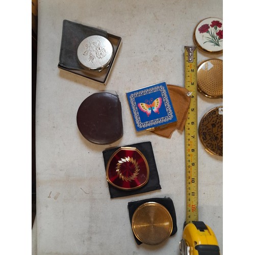 88 - Collection of various vintage  compacts, some with original boxes