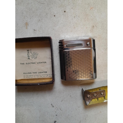 106 - Magna Electric pocket lighter in box of issue with instructions, late 1950s, near mint,