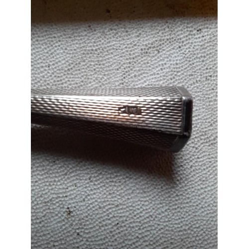 140 - Dunhill silver cigarette holder, early example with NO ejector mechanism with original mouth piece 7... 