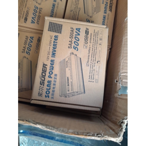 86 - 13 x boxed new old stock solar panel invertors