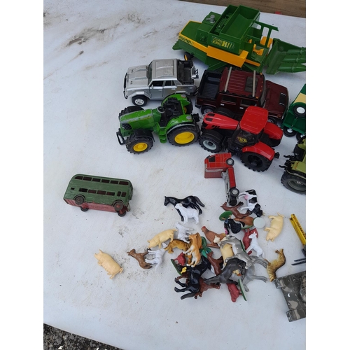 91 - Assorted play worn die cast toy cars, differing makers and dates