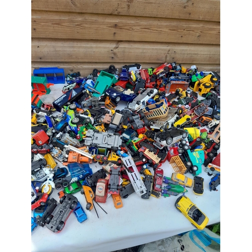 92 - Assorted play worn die cast toy cars, differing makers and dates