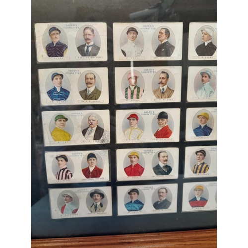 118 - Set of mounted double sided Ogdens Owners and their Colours cigarette cards circa 1914