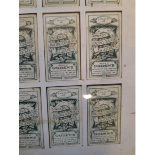 118 - Set of mounted double sided Ogdens Owners and their Colours cigarette cards circa 1914