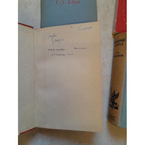 119 - 4 x volumes : T S Eliot The Wasteland, later edition, O Men of Athens First Edition in d/j , Blandin... 