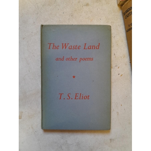 119 - 4 x volumes : T S Eliot The Wasteland, later edition, O Men of Athens First Edition in d/j , Blandin... 