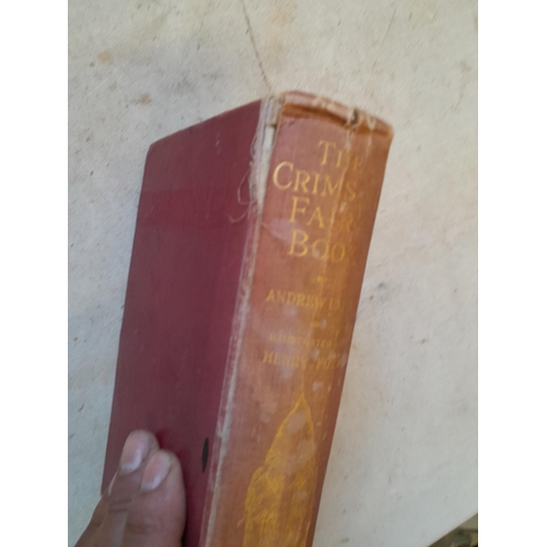 127 - Single volume : The Crimson Fairy book by A Lang illustrated by Ford, tatty spine 1935 edition some ... 