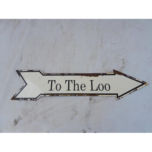 145 - Painted metal To The Loo sign