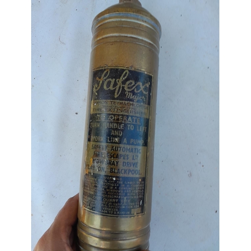 151 - Vintage brass fire extinguisher, automobilia interest