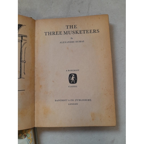 228 - 3 x volumes : Three Musketeers by Dumas Bancroft classics 1967 edition, Stories from Grimm poor cond... 