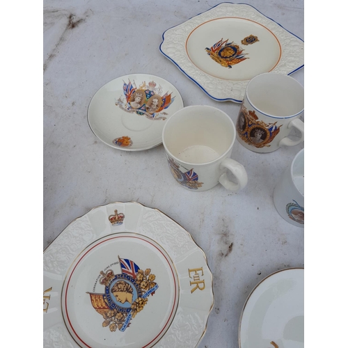 231 - Small collection of commemorative ware : George VI coronation and Shelley mug