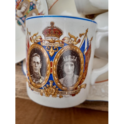 231 - Small collection of commemorative ware : George VI coronation and Shelley mug