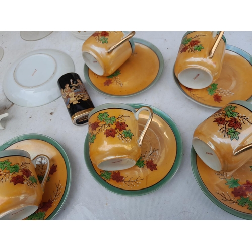 236 - Decorative china : Japanese porcelain tea set, glassware etc.