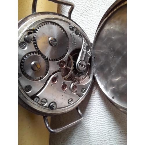 245 - Silver case gents vintage wristwatch