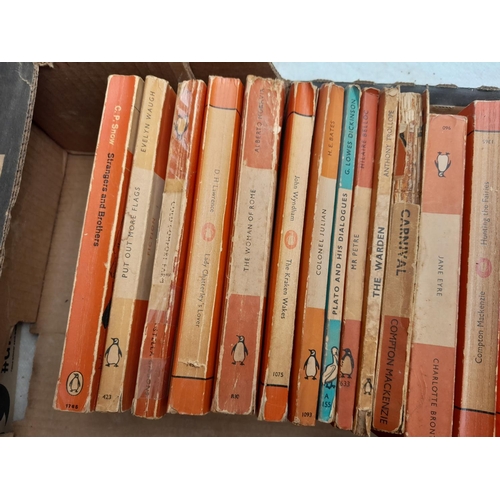 250 - Box of vintage paperback Penguin books