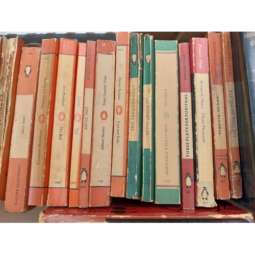 250 - Box of vintage paperback Penguin books