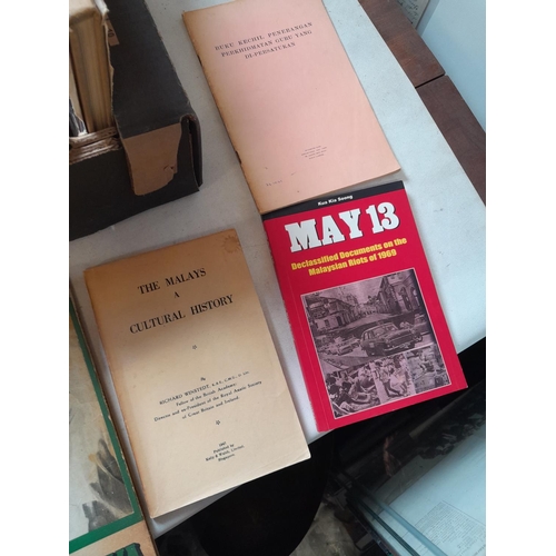 259 - Box of books : early and first edition included, some classics and some South East Asia political an... 