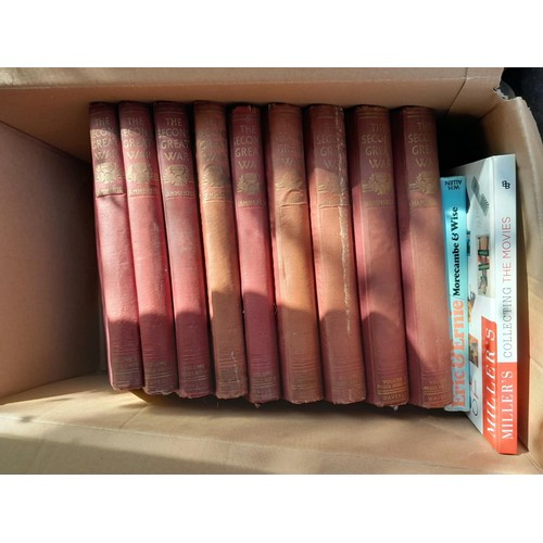 382 - box of books: Hammerton's Second Great War and others