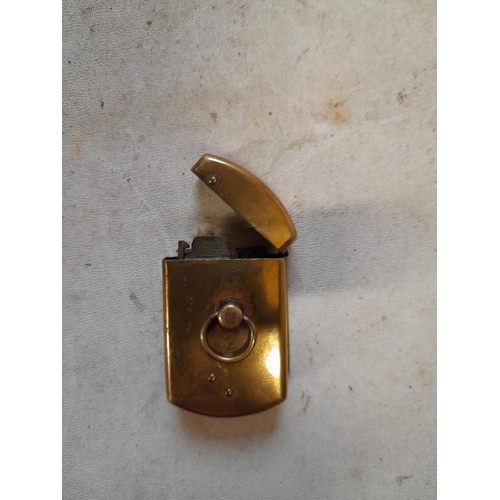 169 - Very early brass lighter from early 1900s, mercury fulminate system patent 13863 Made in Germany