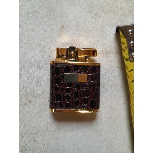 171 - Ronson Whirlwind for H Samuel gold plated lighter in original box of issue