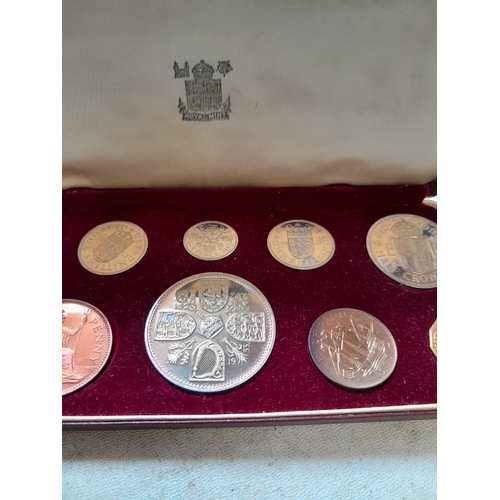 222 - QEII 1953 Coronation Proof coin set in maroon case of issue offered mint