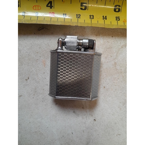 230 - McMurdo petrol lighter with horizontal roller, lifting snuffer and wick from the late 1940s Pat 5909... 