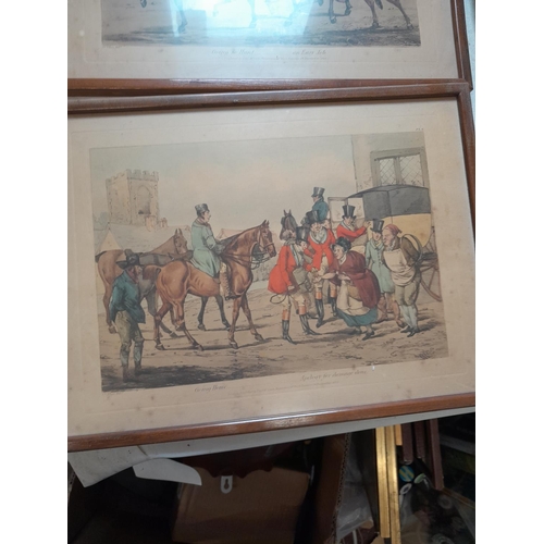 20 - Set of four 19th century Henry Alken hand tinted Hunting Prints in later frames J Harris & Sons of B... 