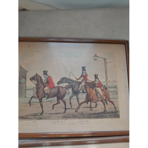 20 - Set of four 19th century Henry Alken hand tinted Hunting Prints in later frames J Harris & Sons of B... 