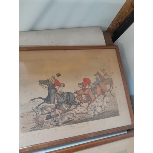 20 - Set of four 19th century Henry Alken hand tinted Hunting Prints in later frames J Harris & Sons of B... 