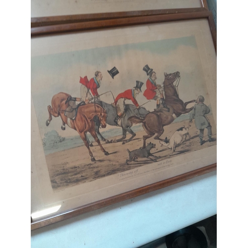 20 - Set of four 19th century Henry Alken hand tinted Hunting Prints in later frames J Harris & Sons of B... 