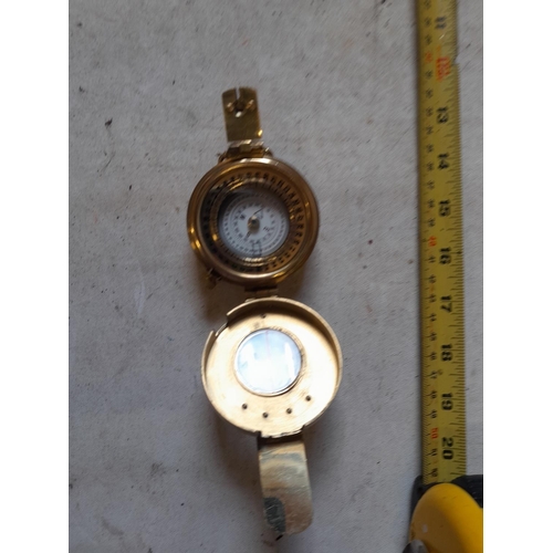 39 - Brass antique style marching compass