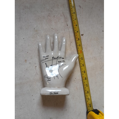 46 - Vintage style pottery Palmistry hand