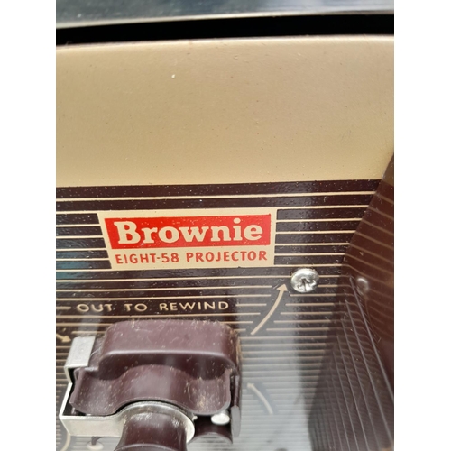 59 - Brownie cine 8 reel to reel, & reels & Cine K Max in scruffy box