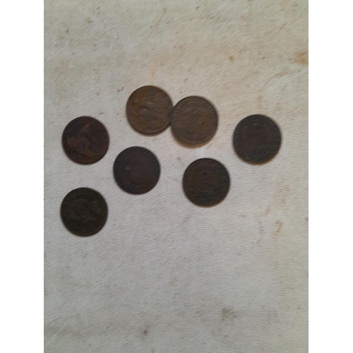 72 - Coins : French Centimes 1883, 1865, 1856, 1854, 1879, 1870, 1909