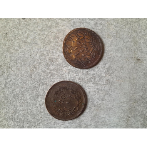 89 - Coins : Portugal 1883 & 191 20 Reis