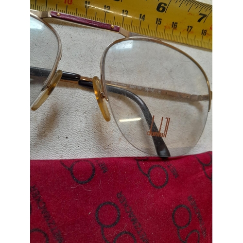 290 - Optician Sample Frames : Dunhill spectacles in case of issue, frames made in Austria with original p... 